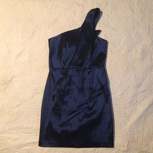 Navy Aqua Cocktail Dress